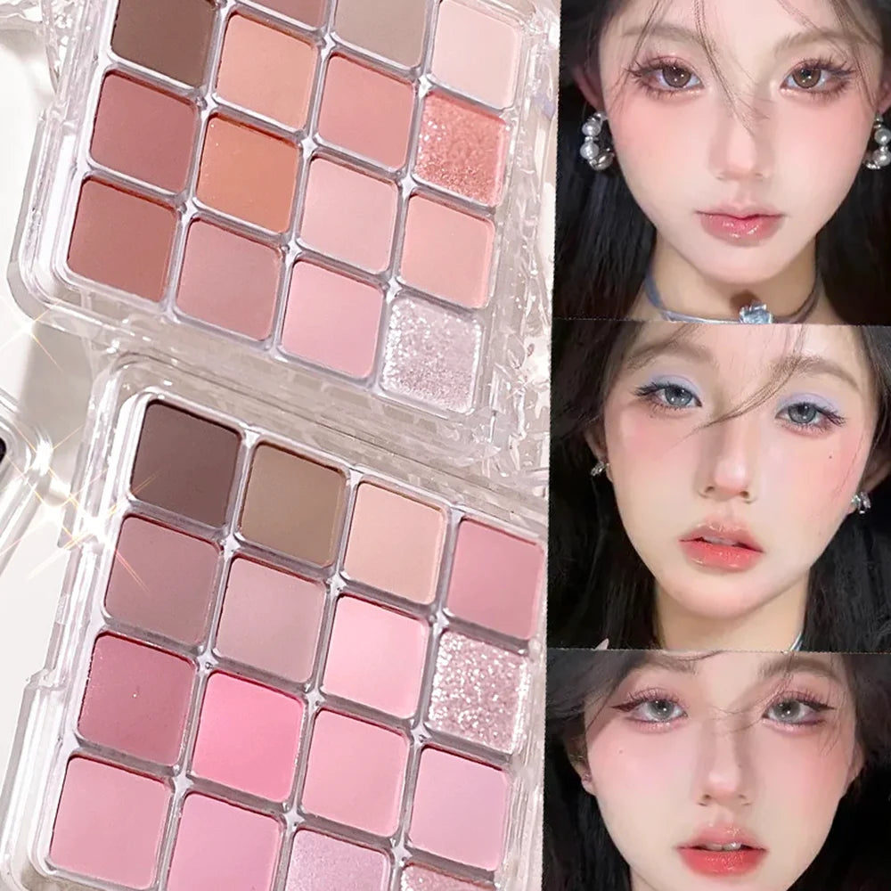 XIAOYUMI 16-Color Sunset Contour Highlighter Palette Waterproof Qme