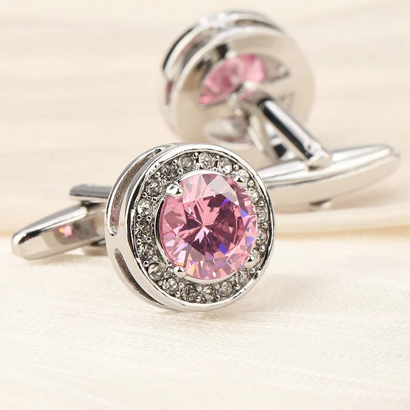 Men's Crystal Cufflinks Wedding Elegant Business Formal Dress Shirt Qme rt-4 Size fits all