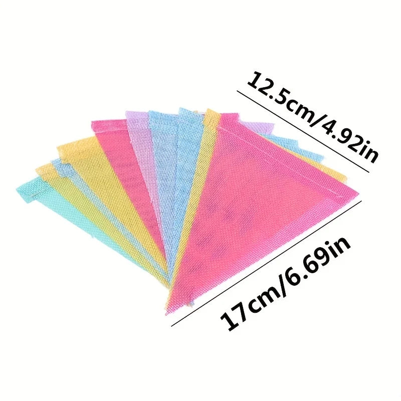 1 set of 12 pieces wedding party colored imitation linen triangle flag decoration Qme