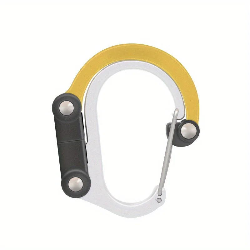 Hybrid Gear Clip Carabiner Rotating Hook Clip Non-Locking Strong Clips For Camping Fishing Hiking Travel Backpack Out Qme Gold