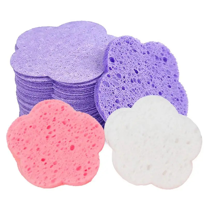 30pcs Face Cleansing Pads Makeup Removal Cotton Pad Cleansing Facial Pad Face Towel Washable Cotton Pads (Color Random) Qme