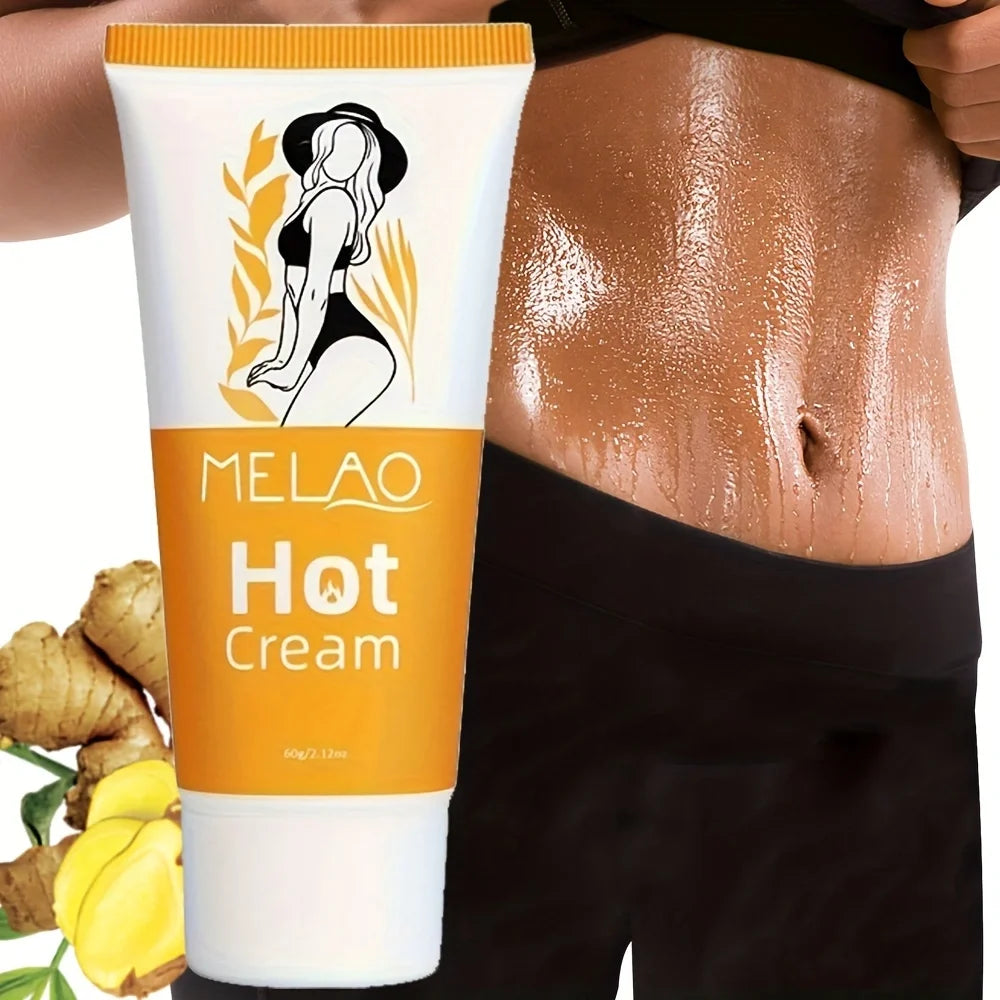 MELAO Hot Cream - Enhances Workout Performance, Firms Skin with Vitamin E, Hyaluronic Acid for All Skin Types Qme