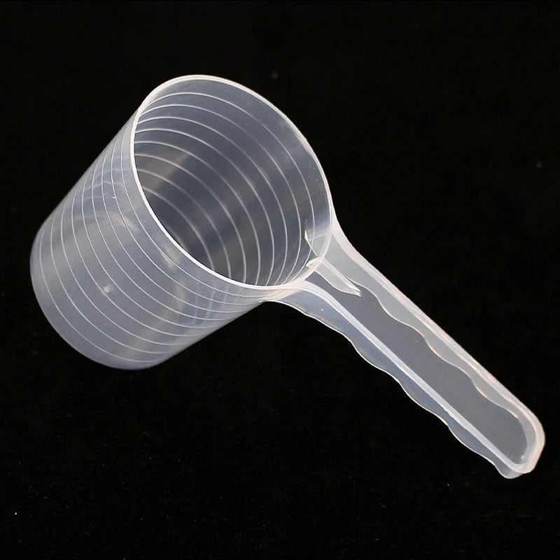 Pet Tableware Supplies Transparent Measuring Spoon Scale Plastic Dog Qme