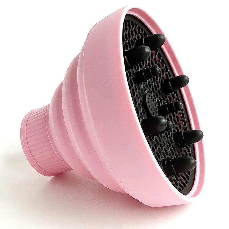 Universal Silicone Hairdryer Diffuser Cover Scalable Hair Drying Tool with Temperature Resistant Dispersing for Salon Qme 1pcs Light pink
