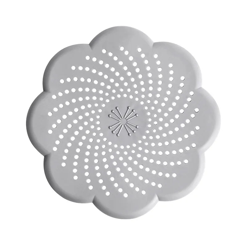 Silicone Flower Drain Cover Kitchen Bathroom Anti-Clogging Anti-Odor Anti-Insect Floor Drain Filter Hair Catcher Sink Strainer Qme