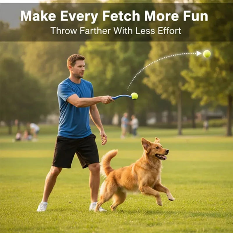 Dog throwing ball launcher, tennis launcher, outdoor training dog toys Qme