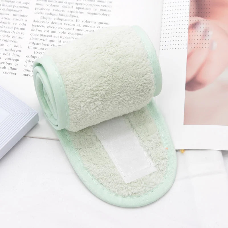 Women Adjustable SPA Facial Headband Soft Toweling Hair Accessories Qme Mint