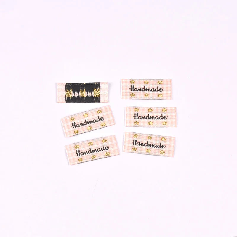 50pcs 12-50mm Assorted Cute Fabric Labels, Handmade Cotton Clothing Tags for DIY Sewing Crafts Clothes Bags cp3839 Qme 37x15mm-9