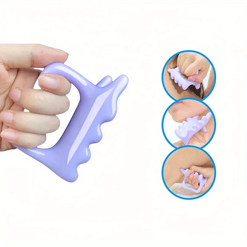 Handheld Face And Body Massager, Neck Shoulder Back Resin Massager, Guasha Tool, Relax Body Massager - Mother'S Day Gift Qme