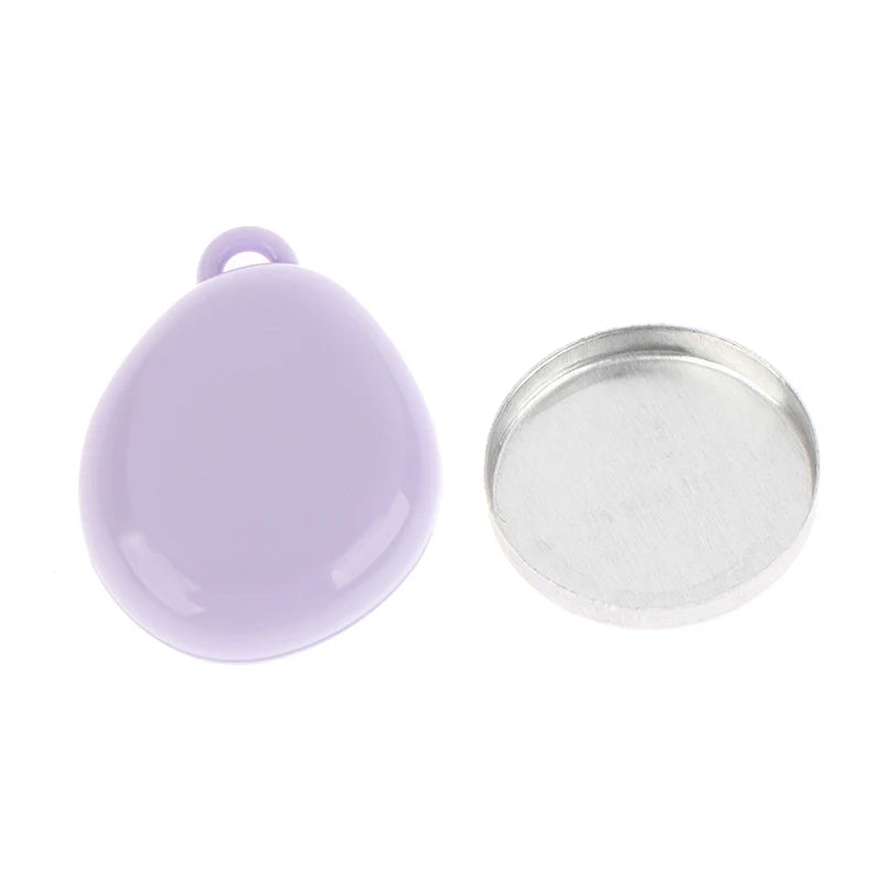 Colorful Portable Makeup Compact Empty Refillable Case Aluminum Tray Qme Purple