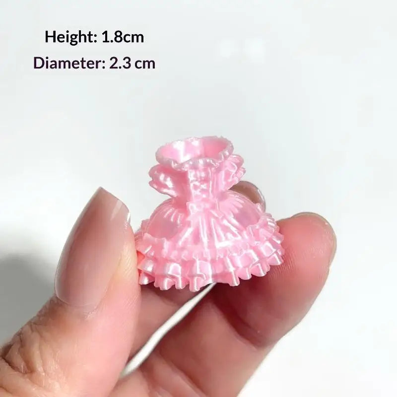 Miniature Cosmetic Storage Box Dollhouse Mini Pink Case Model Decor Qme A1