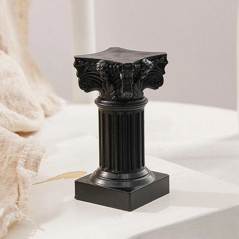 Roman Pillar Greek Column Statue Pedestal Candlestick Stand Figurine Sculpture Indoor Home Dinning Room Garden Scenery Decor Qme