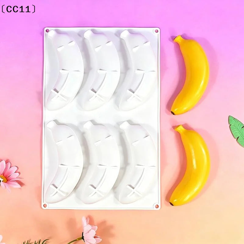 Grape Skewers Bananas Shape Silicone Molds Chocolate Mousse Cake Mold Qme
