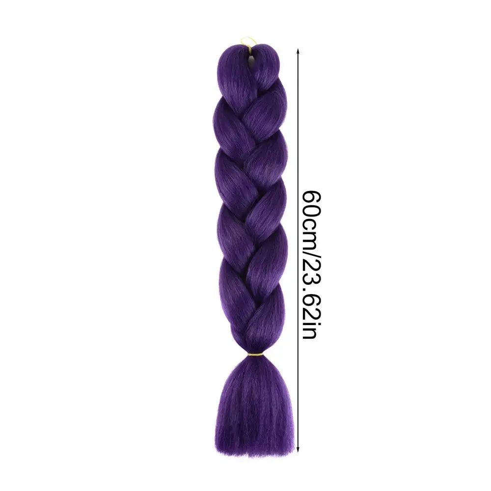 Violet Hair Extensions Synthetic Wig Ombree Braiding Braided Twist Qme Dark Purple China Mainland