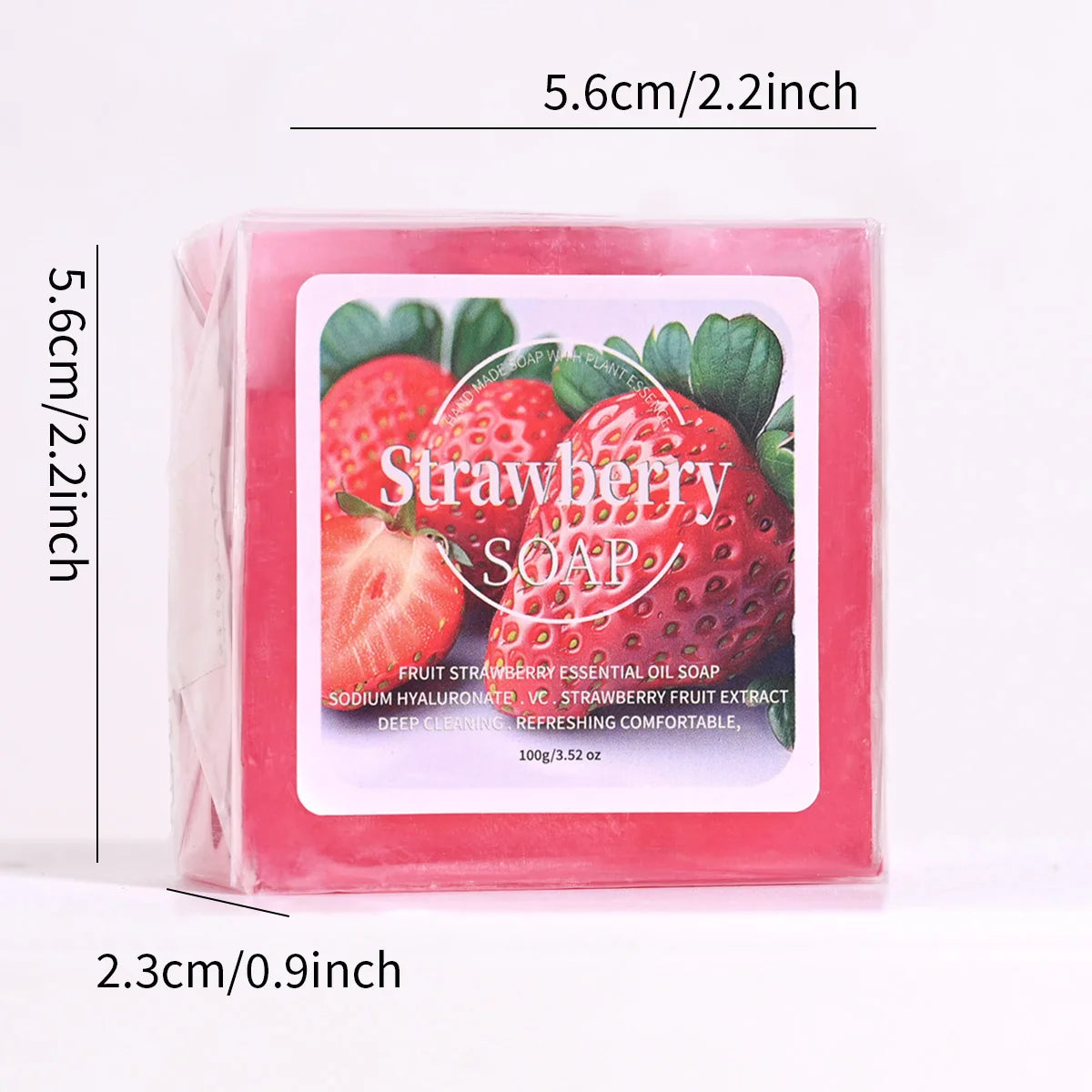 B+fruit Strawberry Soap Plant Essential Oil Deep Cleansing Handmade Qme