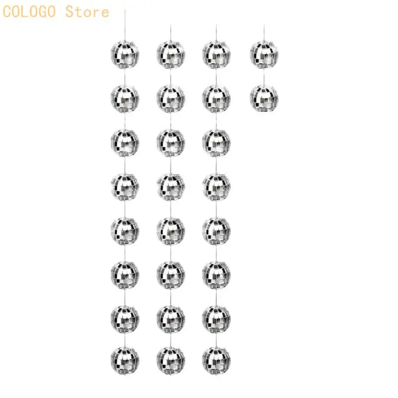 Metallic Disco Ball String Hanging Ornaments Reflective Ceiling D0LD Qme C CN
