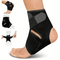Breathable Ankle Brace Support Sleeve Adjustable Elastic Multi-sport Qme black