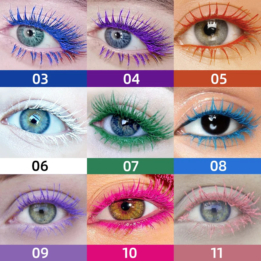 5D Waterproof Mascara Vibrant 9 Color-lasting Curl Ink Formula Qme