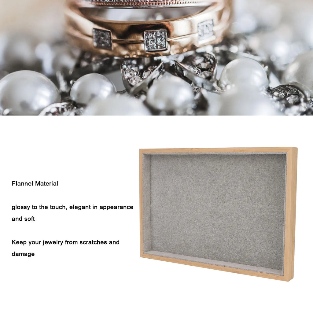 Jewelry Tray Elegant Multipurpose Wood Jewelry Drawer Organizer Lightweight Scratch Resistant Display Function for Jewerly Qme