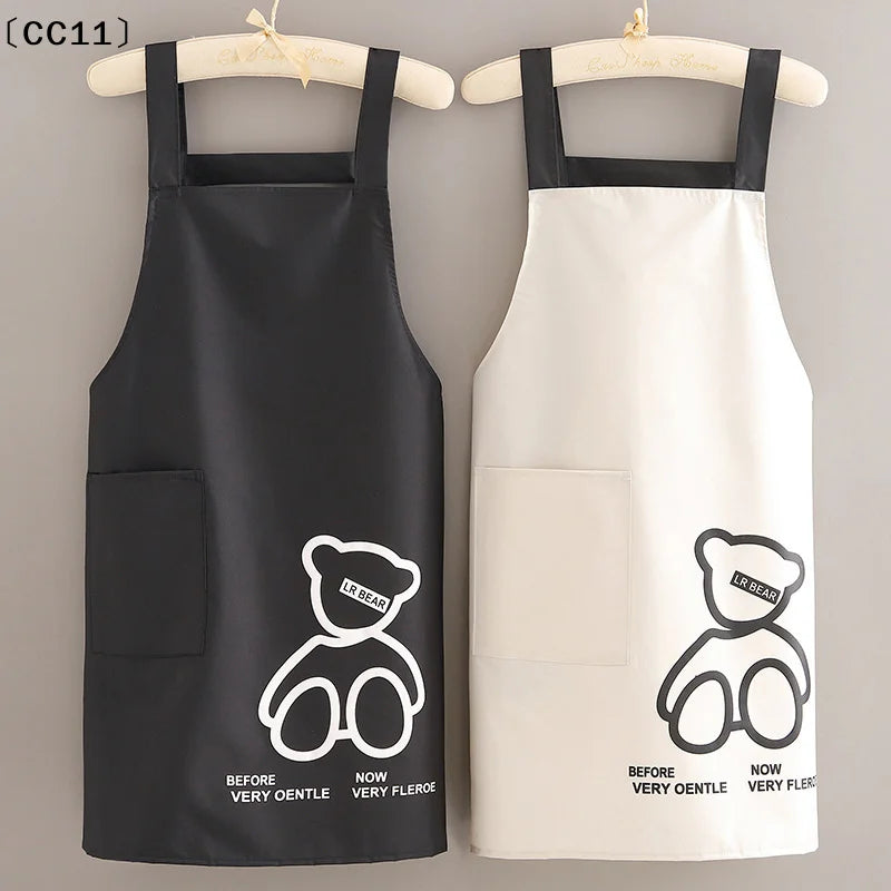 Apron Kitchen Household Waterproof Oil-proof Waist Can Be Fixed Logo Qme
