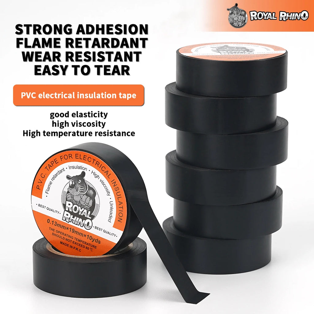 High-Temperature Resistant Black Rubber Electrical Tape - Durable and Soft Insulating Adhesive, Used for Industrial, Household Qme