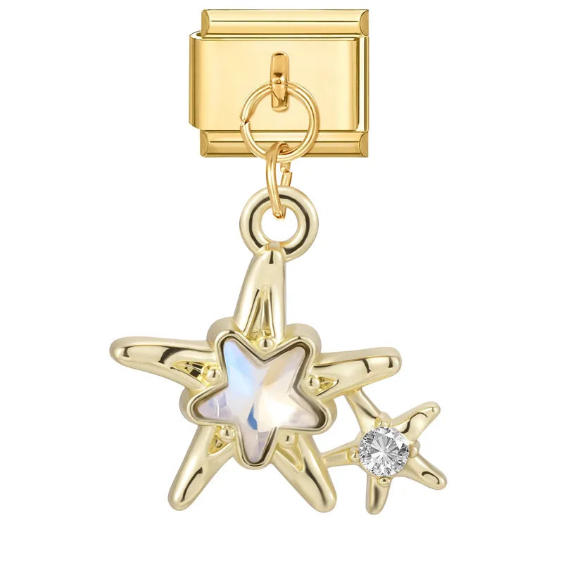 Charm Cute Cartoon Pearl Dogs Horse Pendant Italian Link Fit Bracelet