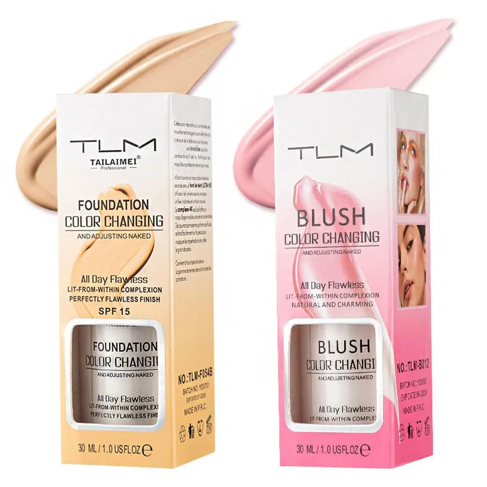 Warming Blush Liquid Foundation Temperature Changing Naturally Blends Qme