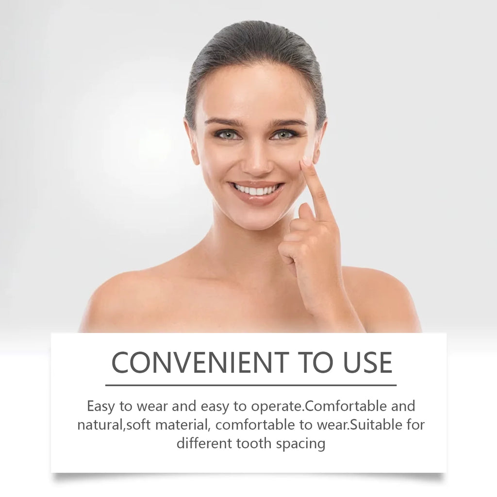 Snap on Denture Upper & Lower Temporary Teeth Dentures False Teeth Set Perfect Smile Adjustable Silicone Denture for Women & Men Qme