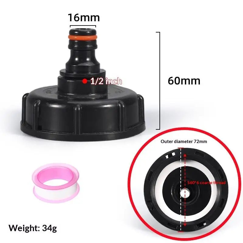 Coarse Thread Replacement Valve Fitting Parts 1 2 3 4 IBC Tank Qme A1 4 points