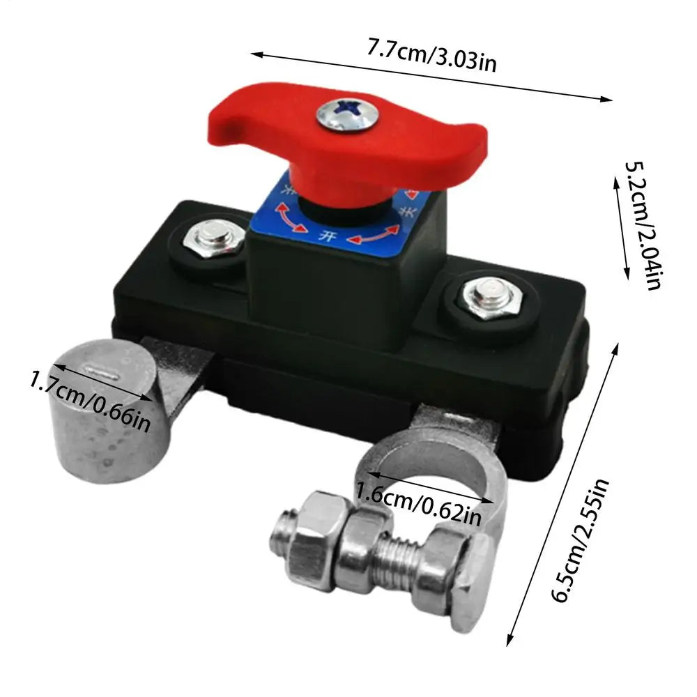 Battery Disconnect Control 12V 24V Car Battery Quick Disconnect Control Automotive Terminal Heavy Duty Accessories for Motorboat Qme B