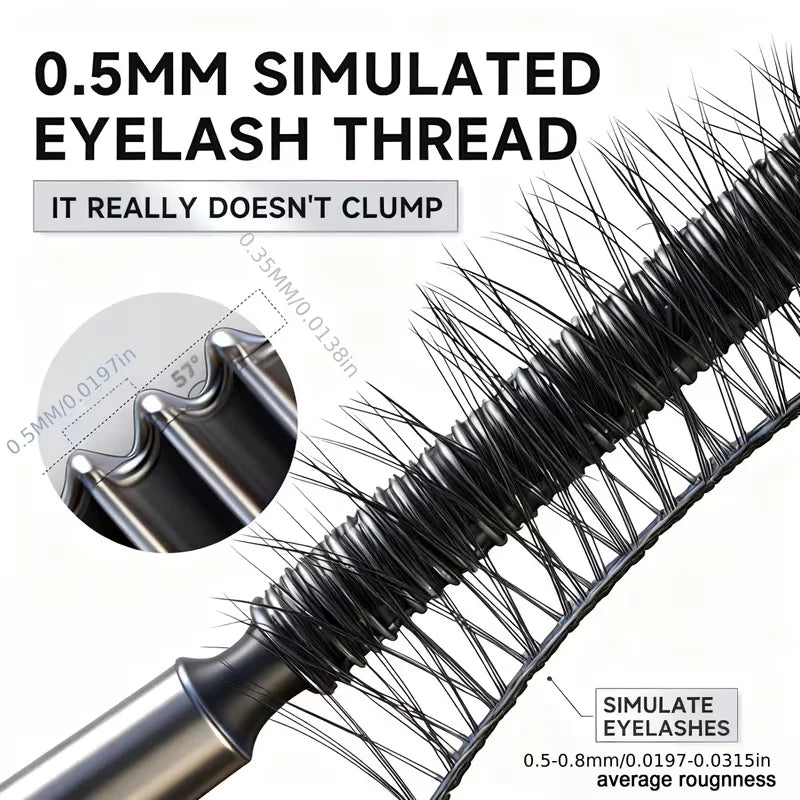 Waterproof Steel Tube Mascara Black Brown Lengthening Curling Qme