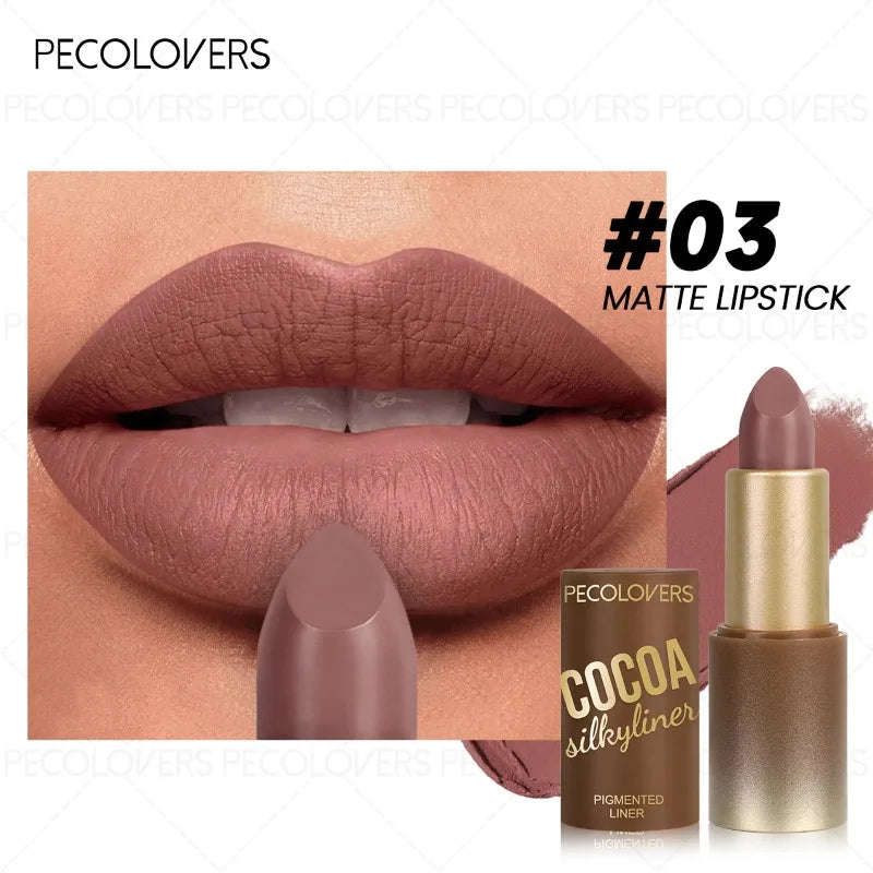 Multi-color Lipstick Brown Lip Gloss Selection Non-dry Full Charming Qme 03