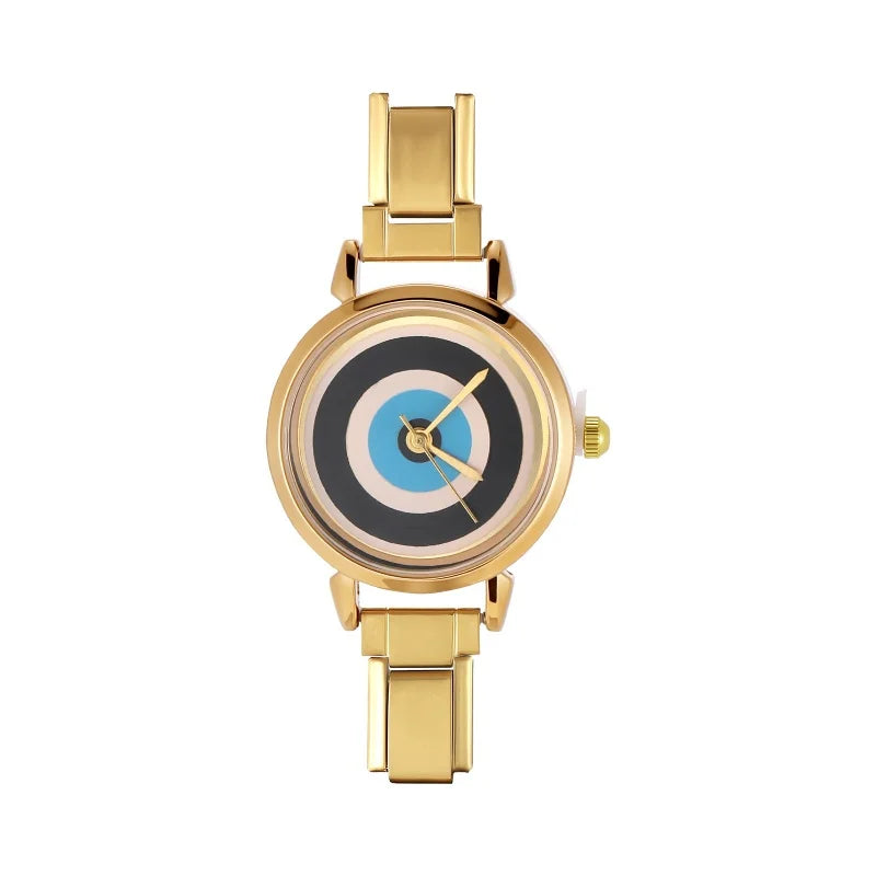 Wholesale Fashion Gold Sliver Color Round Women Watch Luxury Analog Wristwatches Reloj Mujer Girls Clock Gift（Without Box） Qme Style 17