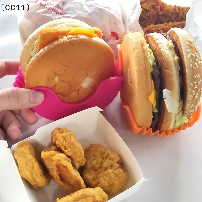 Reusable Burger Rack Useful Gadgets Silicone Frame Tool Holder Shelf Qme