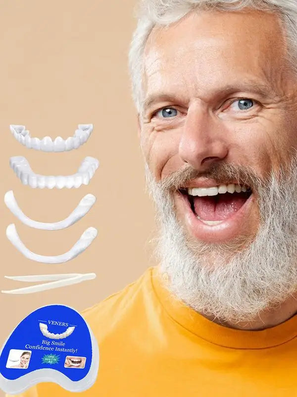 Denture Fake Teeth Temporary Veneers Upper Braces Lower Tweezers Qme
