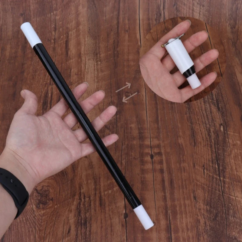 Party Magic Show Stainless Steel Appearing Wand Black Close Up Tricks Qme