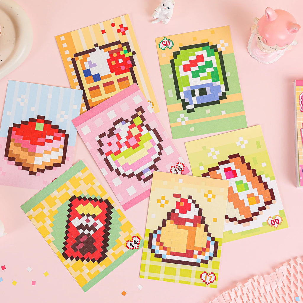 Adorable Cartoon Mini Bean Die Cut Stickers Book - 42 Pcs Handmade Decorative Scrapbooking Stickers Japanese Stationery Supplies Qme