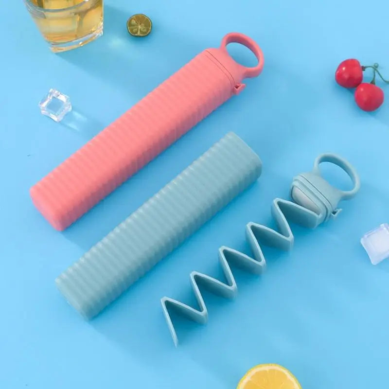 Collapsible Ice Cube Tray Portable Foldable Maker Easy Release Qme