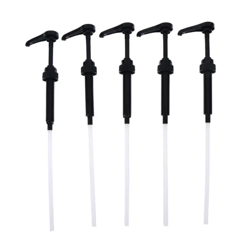 5X Syrup Pump Coffee Dispenser Press Action Head Syrups Juice Bottle Qme Black