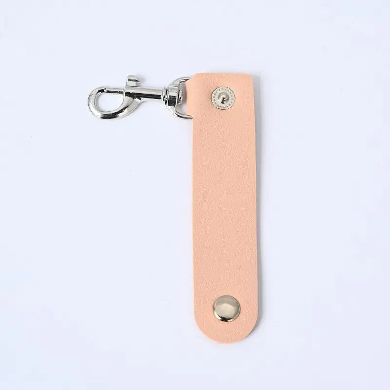 Fashion PU Leather Keychain Simple Keychain Pendant Anti-lost Key Chain Creative Car Key Strap Fashion Jewelry Bag Decoration Qme Pink