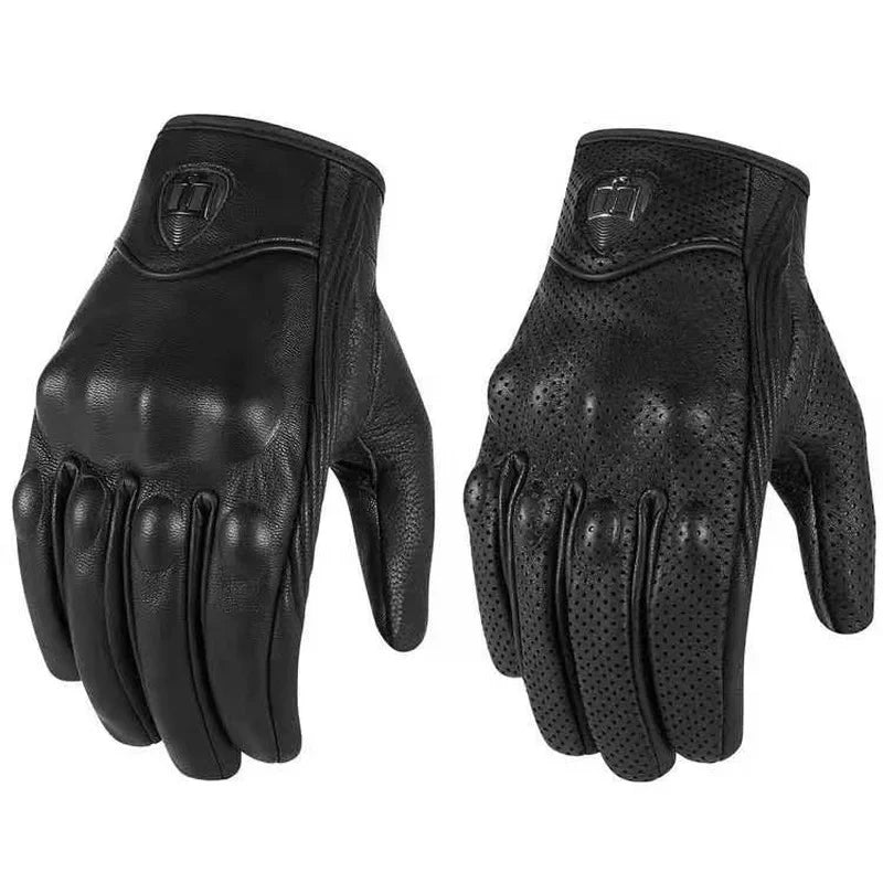 Retro Urban Classic Leather Gloves Men Motorcycle Guantes Moto Motorbike MTB Bike Riding 100% Genuine Cowhide Luvas Qme
