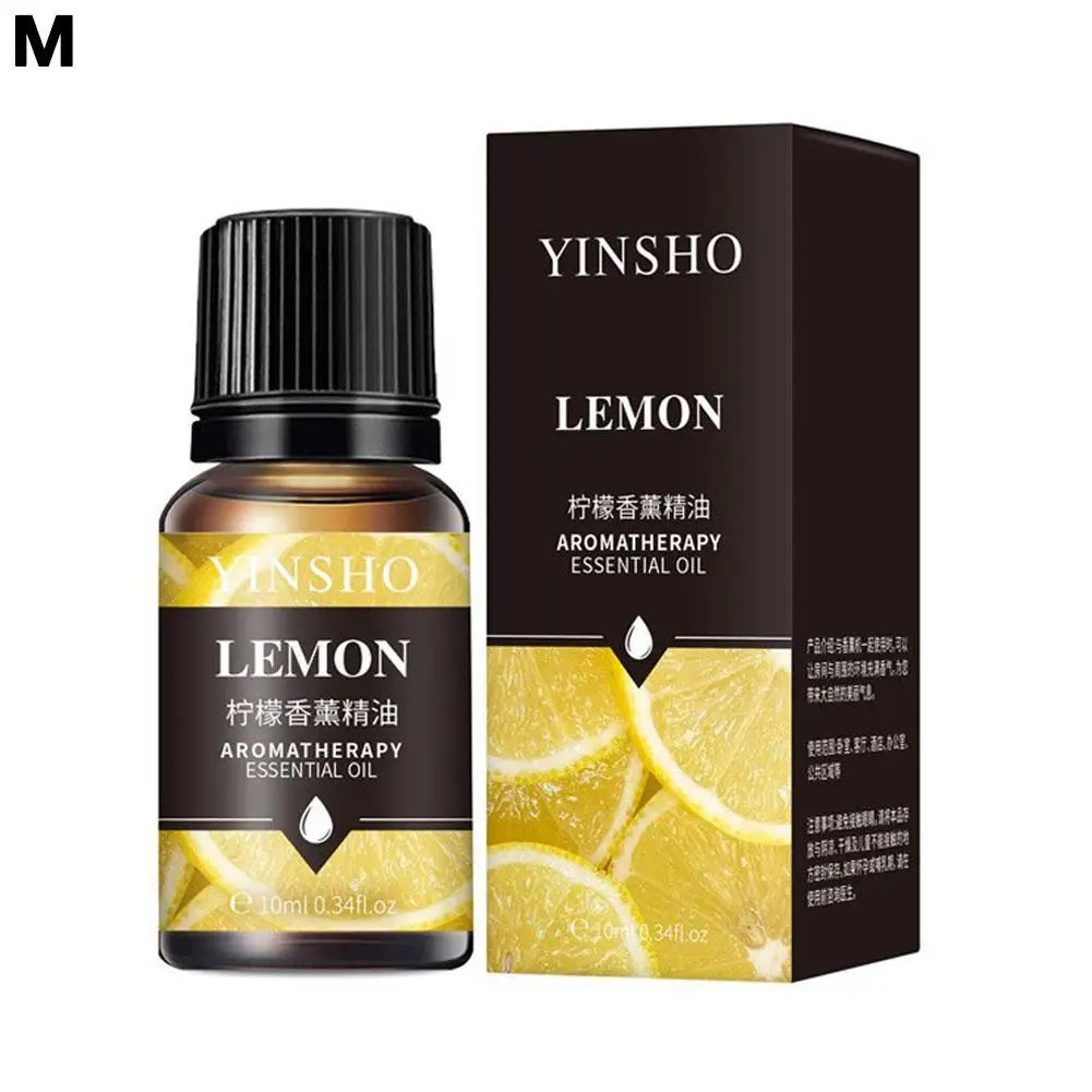 16 Flavors 10ml Essential Oils For Aroma Diffuser AirHumidifier Home Water-soluble Lavender Rose Eucalyptus White Peach Oolong Qme lemon