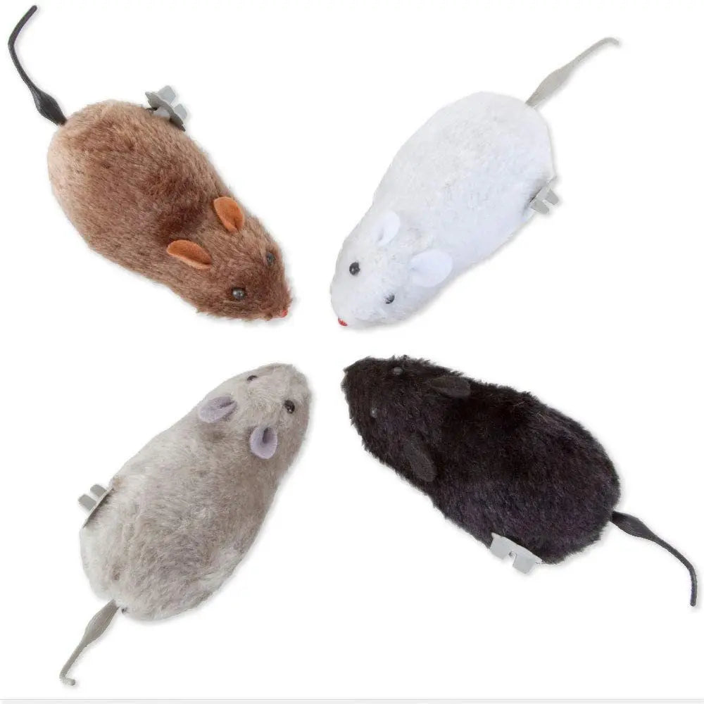 1Pc Funny Lifelike Plush Mouse Running Rat Toy for Cats Dogs Tail Mouse Pets Kids Random Color Qme