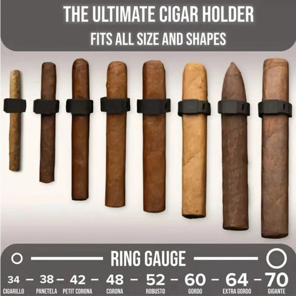 New Magnetic Cigar Holder Case Portable Adjustable Universal Anti-Slip Cigar Clip Mount for Travel Camping Outdoor Activities Qme