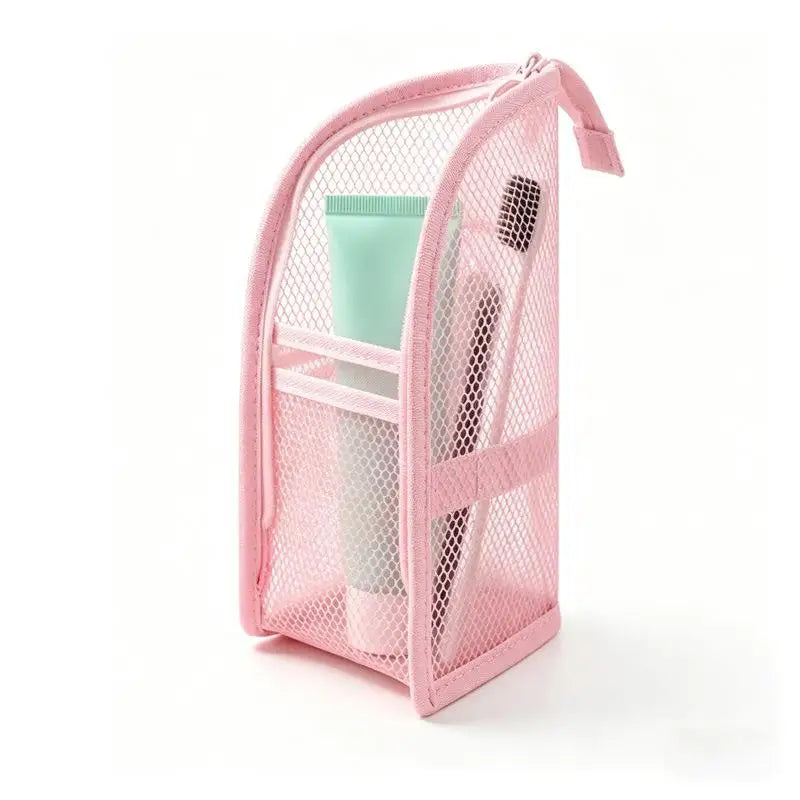 Travel Cosmetic Bag PVC Waterproof Large Capacity Storage Toiletries Qme Pink