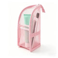 Travel Cosmetic Bag PVC Waterproof Large Capacity Storage Toiletries Qme Pink