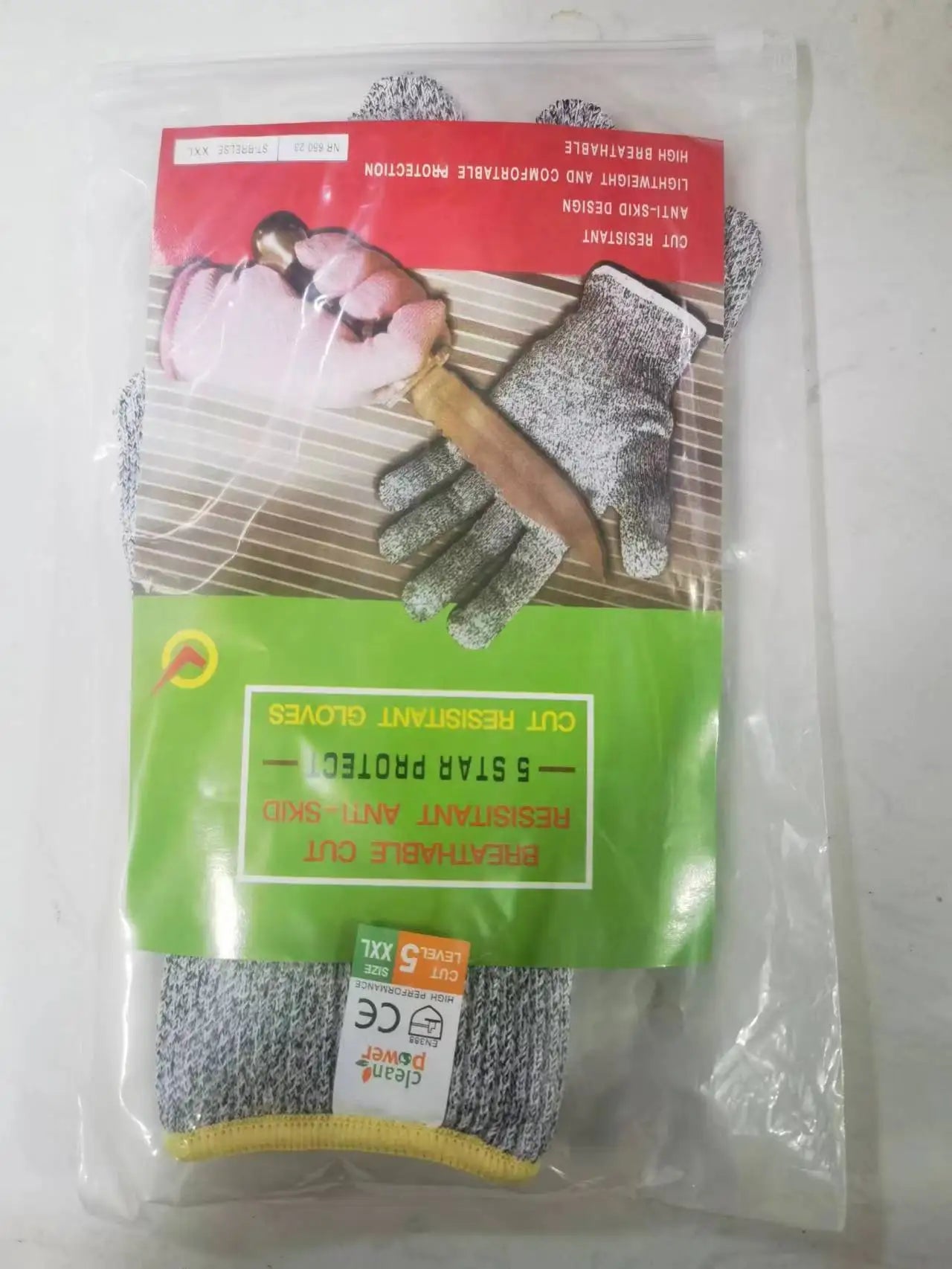 3Pairs Level 5 Cut Resistant Gloves HPPE Hand Protection Gardening Work Safety Gloves Qme 5 Level Gloves
