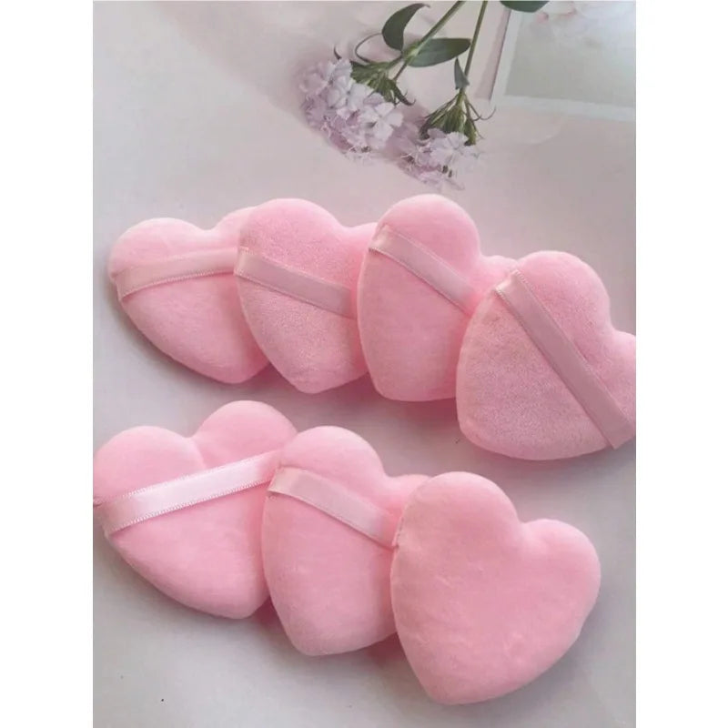 Heart-shaped Velvet Powder Puff Designed Contouring Eyes Corners Area Qme