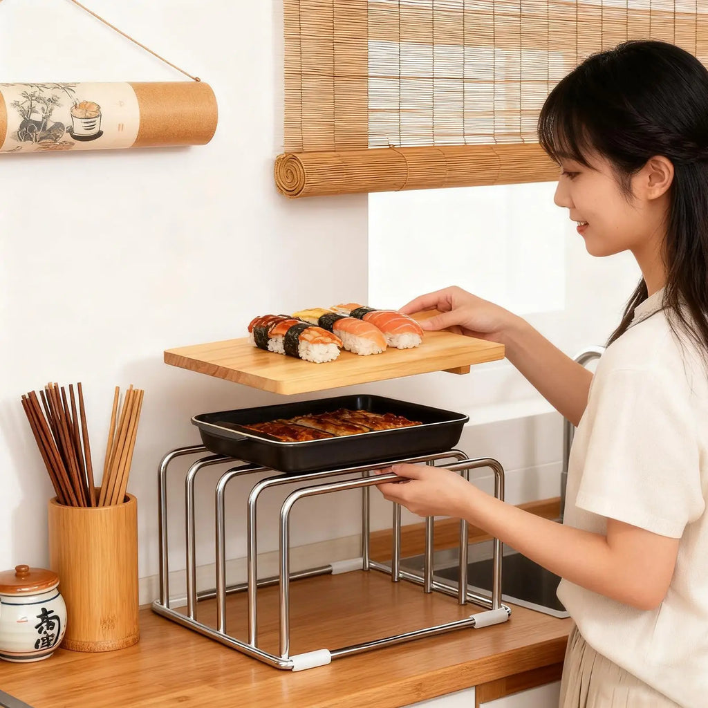 Cutting Board Holder Stand Rustproof Slim Organizer Chopping Offices Qme