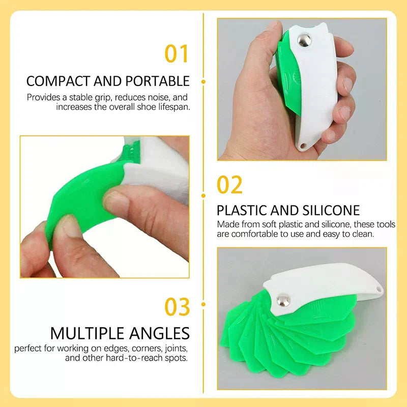 Glue Scraper Nine-in-one Multi-function Scraper Glass Glue Trimmer Sealant Applicator Scraper For Tile Window Grout Edge Removal Qme